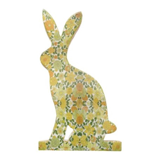 Vitale Şiva Çiçek Desenli Dekoratif Tavşan Büyük Boy Yeşil AK.FQ0006-Y