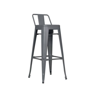 Vitale Tolix Arkalıklı Bar Sandalyesi Antrasit 75 cm MS.SI132