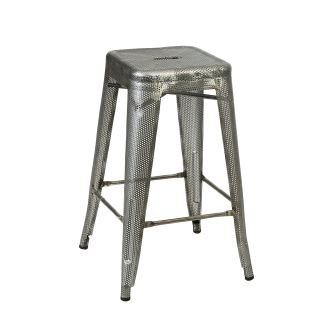 Vitale Tolix Bar Sandalyesi Gümüş 66 cm MS.SI139